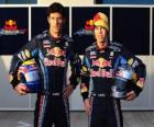 Sebastian Vettel και Mark Webber, οι πιλότοι της Red Bull Racing Scuderia
